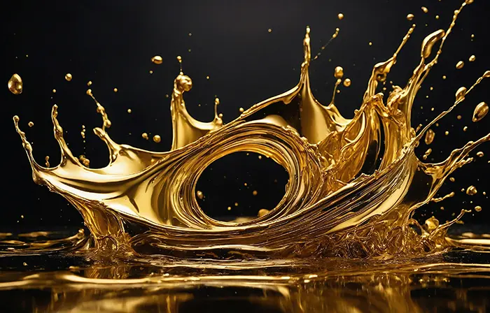 Glistening Gold Surge Wallpaper image